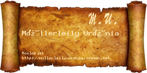 Müllerleily Uránia névjegykártya